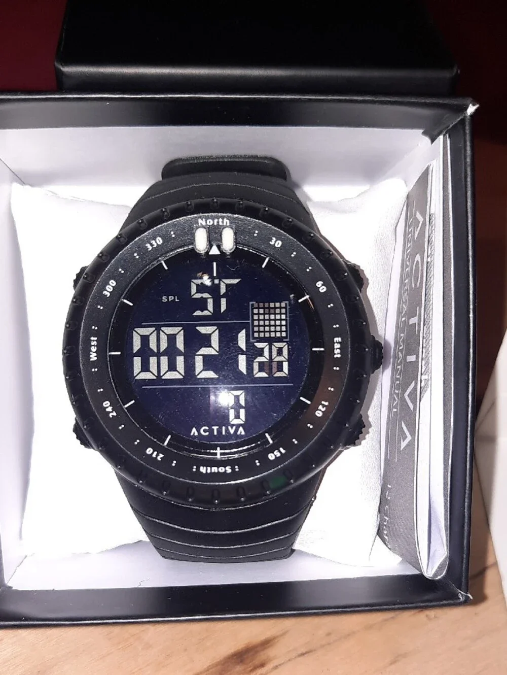 Activa Men's Black On Black Digital Sport Watch - Picture 3 of 5